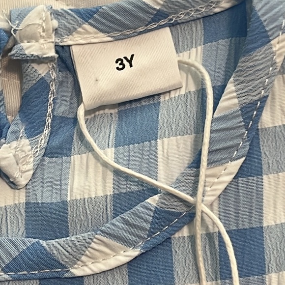 NEW Adorable blue and white checked top ( 3 years ) - Picture 6 of 11